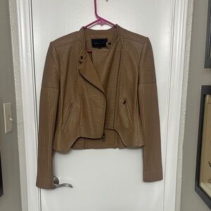 BCBGMaxAzria Tan Leather Jacket